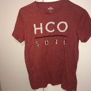 Hollister red logo tee